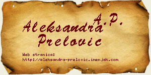 Aleksandra Prelović vizit kartica